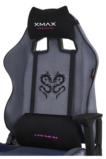XMAX / Rio Balerion Antrasit Gri Kadife Terletmez Kumaş Gaming Oyuncu Koltuğu / 120 Kg Taşır