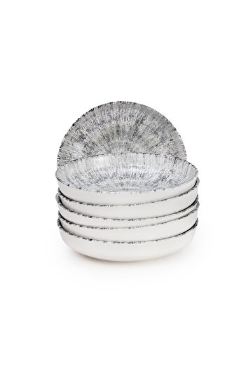 Edessa Astin 21cm Ceramic Soup Plate - Multicolor (Set of 6)
