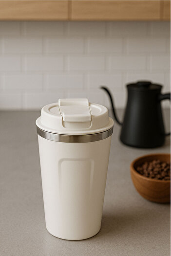 SİHİRLİ AYAKLAR Tohana Stainless Steel White Color Thermos Mug 500ml