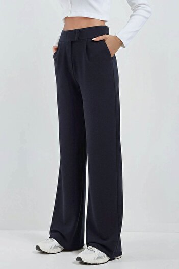 Hiccup High Waist Lycra Velcro Closure Crepe Palazzo Trousers