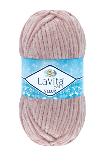 LaVita Yarn Velur Kadife El Örgü Ipi %100 Polyester 100gr (4002 PEMBE)