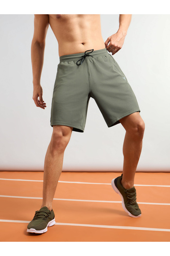 Technosport By Styli Men Solid Slim Fit Shorts with TS Flexi
