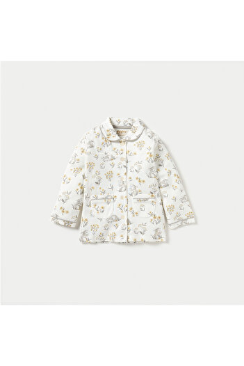 giggles All-Over Bunny Print Shirt and Elasticated Pyjama Set