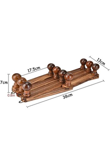 genric Accordion-Style Expandable Wall Wooden Coat Rack – Versatile Wall-Mounted Hanger with Hooks for Ha