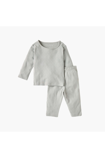 Juniors Polka Dot Print T-shirt and Pyjama Set