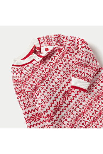 Juniors Printed Long Sleeves Sleepsuit with Button Closure