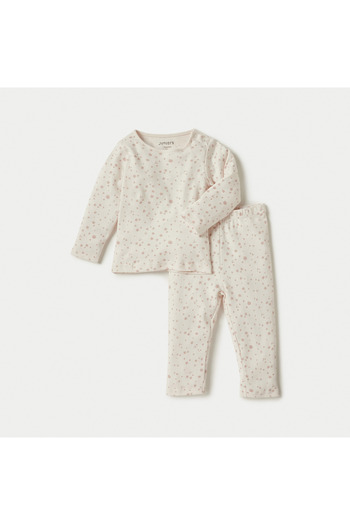 Juniors All-Over Star Print T-shirt with Pyjama Set