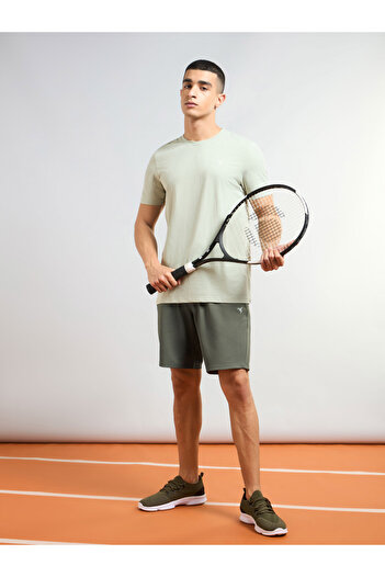 Technosport By Styli Men Solid Slim Fit Shorts with TS Flexi
