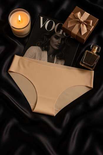 İntive Lingerie Set de 3 chiloți fără cusături din piele pentru femei – lenjerie de corp din microfibră fără urme