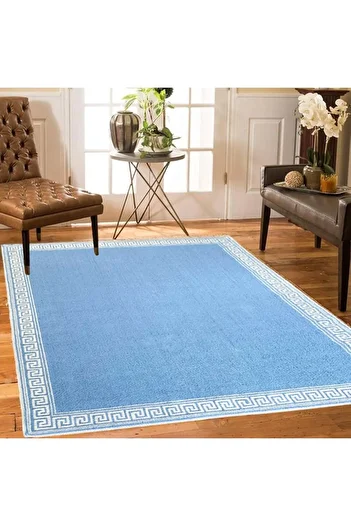OEM Covor țesut din Bumbac, albastru, 60 x 90 cm, CBB100