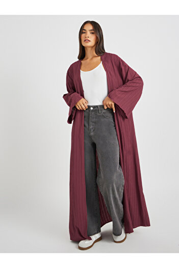 Styli Textured Regular Fit Maxi Length Kimono