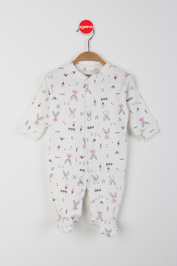 e-çocuk Patterned Mixed Figure Baby Rompers - 1507