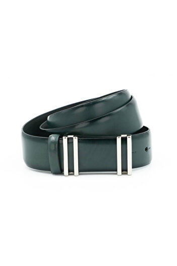 Tuna Nappa Genuine Leather 3.50 cm Pin Buckle Classic Men's Belt - Kmr101