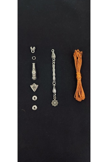 QELA COLLECTION Epoxy Natural Stone Prayer Beads Tassel Set Can Make 5 Prayer Beads