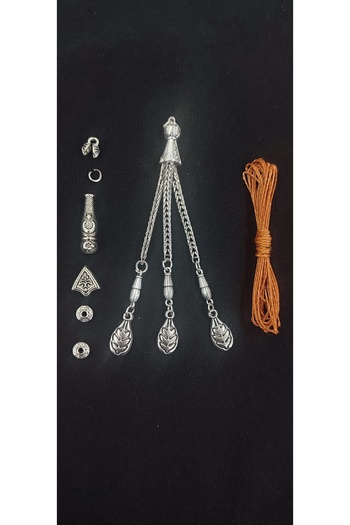 QELA COLLECTION Epoxy Natural Stone Prayer Beads Tassel Set Can Make 5 Prayer Beads