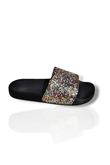 GEZER Women's Colorful Glittery Shiny Slippers