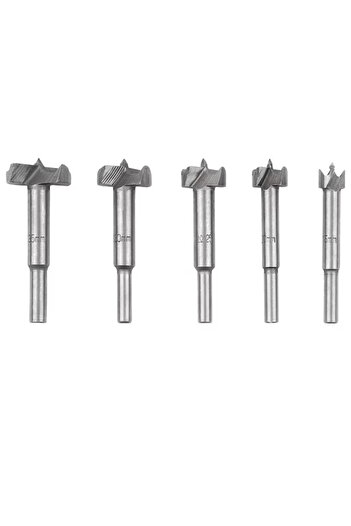 PARKSIDE Set of 5 drill bits for wood hinge holes, 15, 20, 25, 30, 35mm,