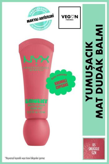 NYX Professional Makeup Smushy Yumuşacık Mat Dudak Balmı - 05 Snuggle Szn & Pembe Telefon Tutacağı Hediyeli