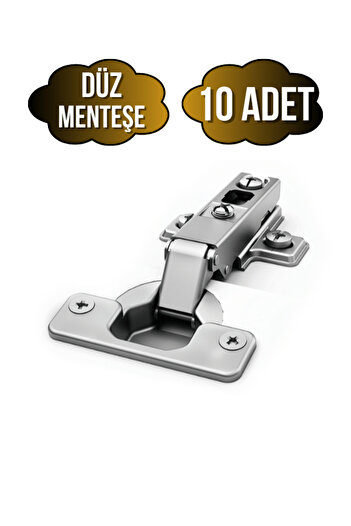 SAMET Düz Dolap Kapak Menteşesi Tas Menteşe(DÜZ MENTEŞE)(10 ADET)