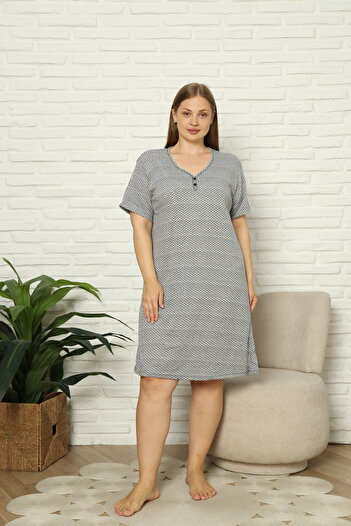 Fenne Plus Size Polka Dot Print Casual Dress