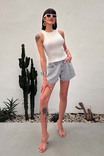 New Now Pack of 2 Crew Neck Sleeveless Long Tubular T-Shirt