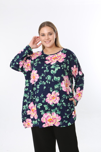 XL Modam Women's Digital Print Plus Size Tunic