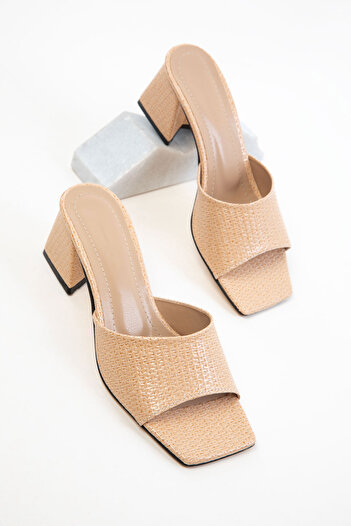 SOHO Nude Patent Leather Women's Classic Heeled Shoes 20766