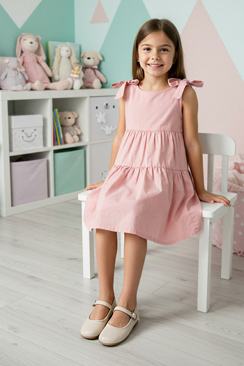 TRENDYOL SHOES Beige Mary Jane Ankle Strap Little Girl Kids Ballerina Ballerina Takss25Be00051