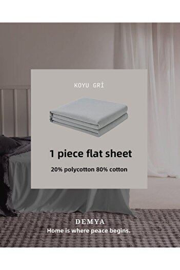 Demya Home Double Cotton Flat Sheet 260X240 cm