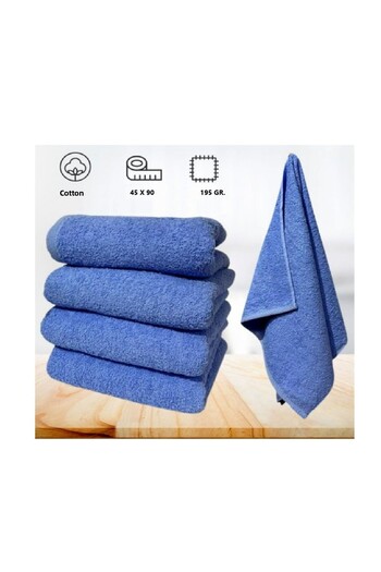 powerdex Blue Sports Fitness Stain-Repellent Hairdresser Barber Towel 45X90 cm 195 Gr 100% Cotton