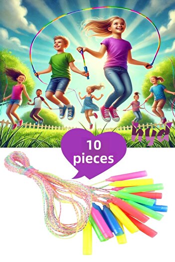 Hyd 10 Pieces Children's Jump Rope Toy Birthday Gift Karne Gift