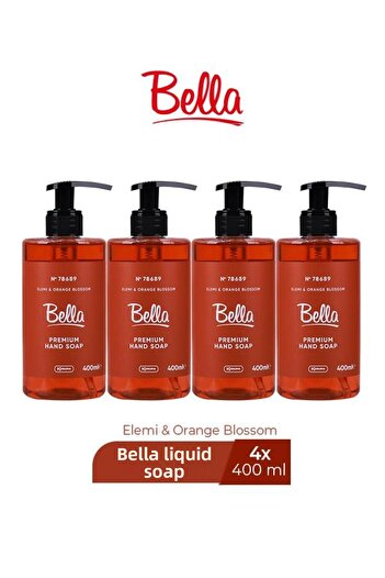 Bella 400 ml X 4 Adepti Liquid Soap Elem - Orange Orange