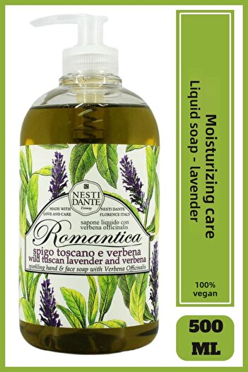 Nesti Dante Romantica Wild Tuscan Lavender & Verbena Liquid Soap 500ml | Moisturizer |   Lavender