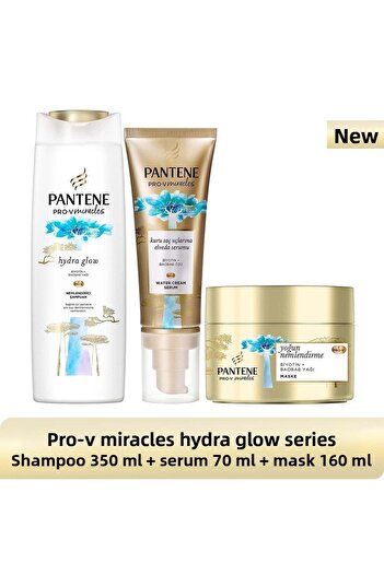 Pantene Hydra Glow 350 ML Moisturizing Shampoo + 160 ML Moisturizing Mask + 70 ML Hair Serum