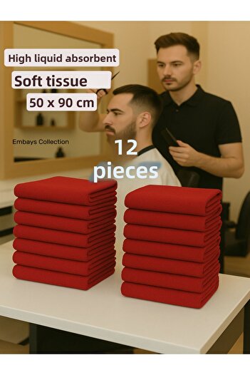 embays collection (12 Pieces) 50X90Cm Cotton Towel, Barber Towel, Hairdresser Towel, Sports Towel, Hand Face Towel