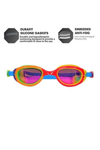 TYR Special Ops 2.0 Polarized Swim Goggles Rainbow/Multi/Blue Silicone, Polycarbonate Full Rim