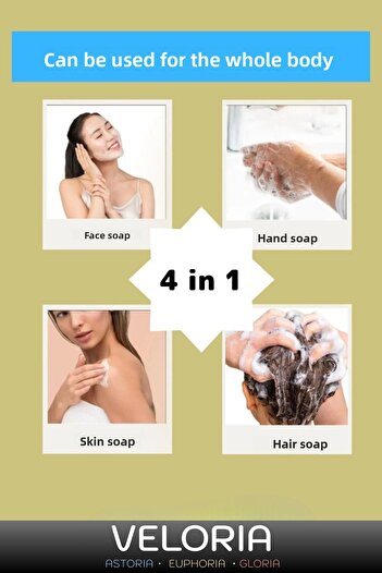 Veloria Premium 100% Natural Organic Facial Hair Body Skin Balancing Beautifully Scented Snake Oil Herb Soap 10 Pieces