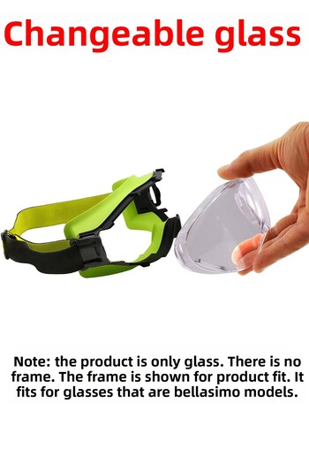 Badem10 Bellasimo Rimless Ski Snow Goggles Can Change Lens Glass Antifog Sun Snow Goggles Glass Transparent