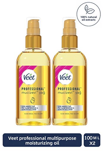 Veet Professional miraculous Oil - 100ml x 2 moisturizing Care Oil Pack