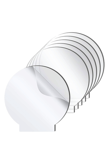 SMARTPOINTS 6 Pieces Acrylic Sheet Clear Cast for LED Light Base, 0.08 Inch/ 2 mm Thick Transparent Panel Board