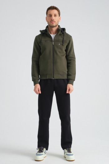 Shooter Men's Winter Premium Khaki Tracksuit Set - Regular Hoodie