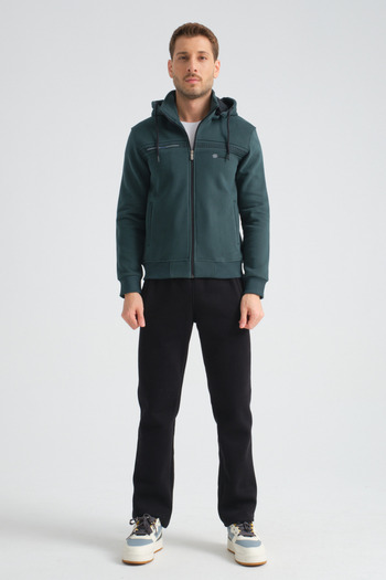 Shooter Men's Winter Tracksuit Set - Premium Dark Green with Regular Hood