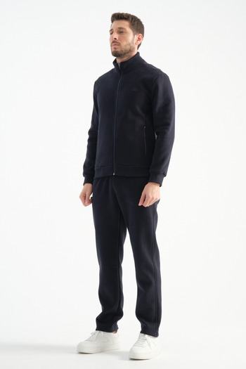 Shooter Deluxe Winter Navy Blue ανδρική αθλητική φόρμα με λεπτομέρεια ραφής κανονική εφαρμογή