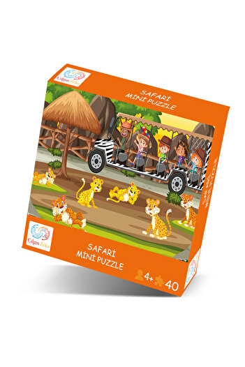 Çılgın Zeka Safari Gezisi Mini Puzzle 40 Parça 3-7 Yaş Çocuk Puzzle Yapboz