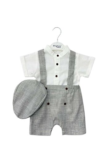Balgüneş Tekstil Hat Shirt Salopet Set Gray
