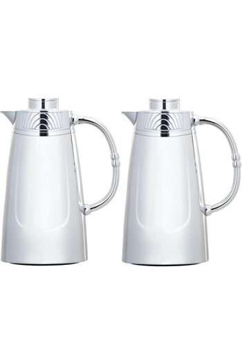 ALSAIF Rawaf 2- Pieces Coffee and Tea Vacuum Flask, leak-proof and keeps drinks hot, 1.0/1.0Liter, C