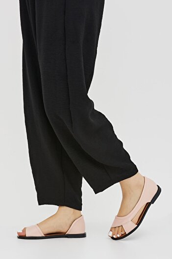 Moda Devrin Powder Open Front Women's Sandals Summer Shoes Ballerinas