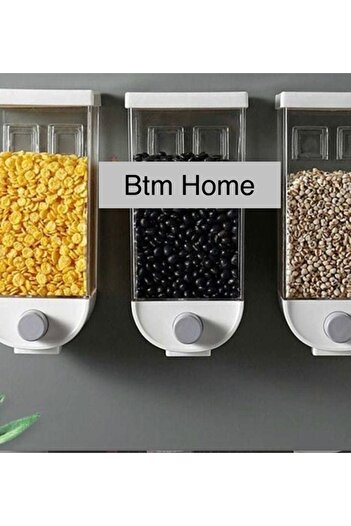 btm home Wall Mountable Press Dry Food Pulses Spice Organizer