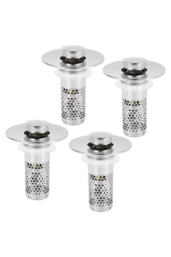 Choice 4PCS 4/2PCS Pop Up Sink Drain Filter Stainless Steel Floor Drain Filter Washbasin Plug Anti Odor wat
