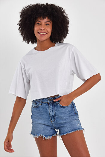 AMAZING CRASH Women's Basic Oversize Crop